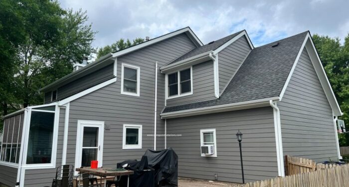James Hardie Aged Pewter Siding in Olathe, KS | Sure Point Exteriors